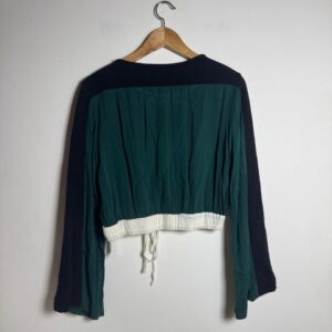 Cropped Color Block Verde, Preto e Branco – FYI – tam 40