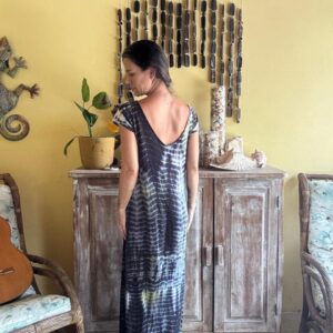 Vestido Longo Estampado Tie-Dye – Shoulder – tam P