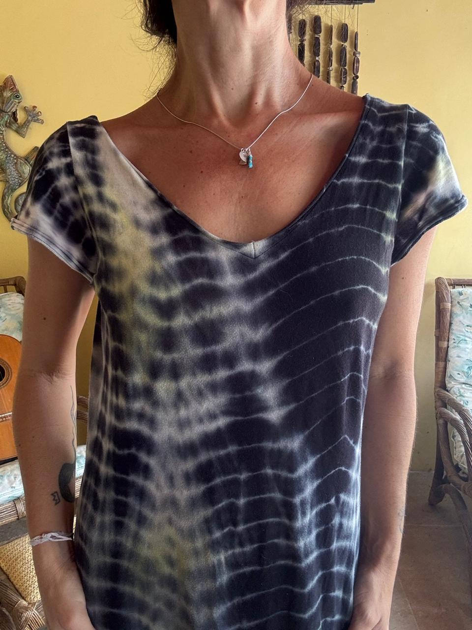 Vestido Longo Estampado Tie-Dye – Shoulder – tam P - Imagem 3