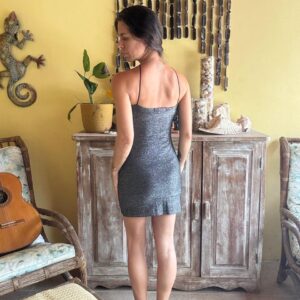 Vestido Curto Preto com Brilho – Bluesteel – tam P