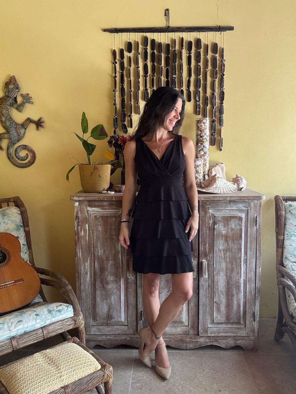 Vestido preto de babados – tam P - Imagem 5