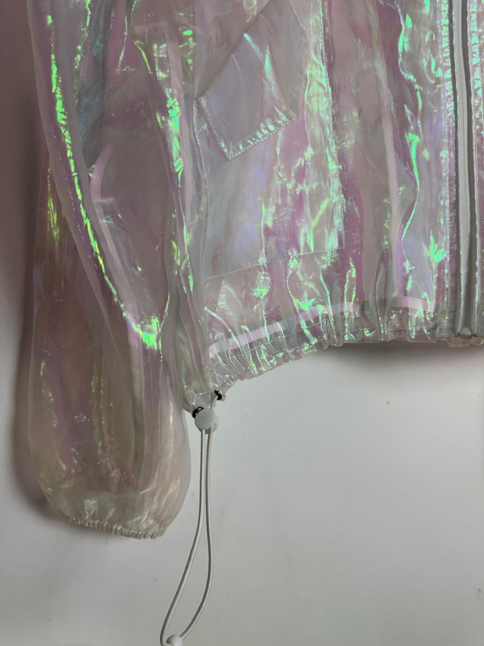 Casaco Transparente Iridescente com Capuz – Bluesteel – tam GG - Imagem 5