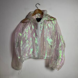 Casaco Transparente Iridescente com Capuz – Bluesteel – tam GG
