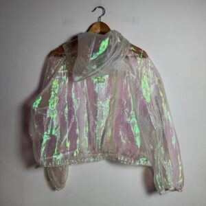 Casaco Transparente Iridescente com Capuz – Bluesteel – tam GG