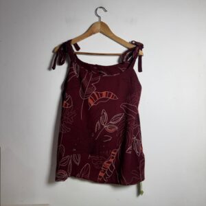 Blusa Estampada com Laço nas Alças – tam G