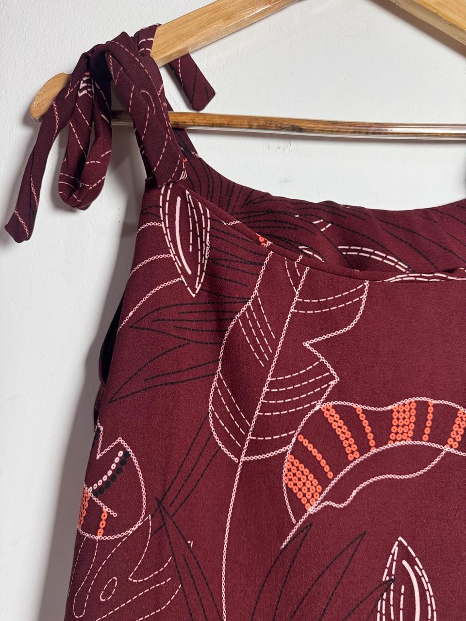 Blusa Estampada com Laço nas Alças – tam G - Imagem 2