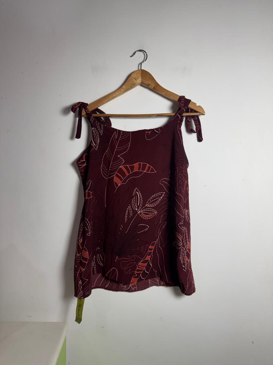 Blusa Estampada com Laço nas Alças – tam G - Imagem 3