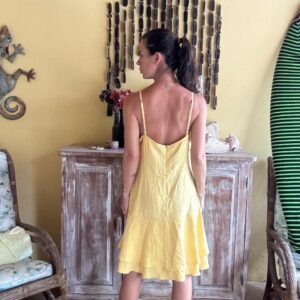 Vestido Amarelo Claro com Babados – Foorli – tam G