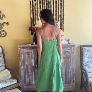 Vestido Verde Decote V – tam 38