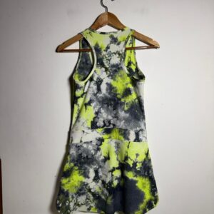 Macaquinho Estampa Tie-Dye Neon Amarelo e Cinza – Fitness – tam G
