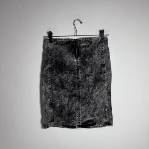 Saia Jeans Acid Wash Preta – Clock House – tam 38