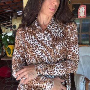 Sobreposição / Cardigã Animal Print – tam 38