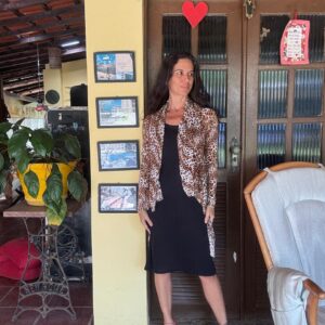 Sobreposição / Cardigã Animal Print – tam 38