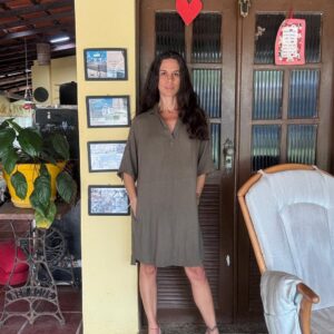 Vestido Chemise Verde Musgo – tam 38