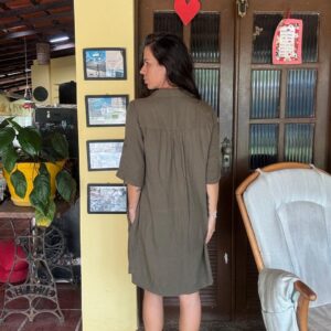 Vestido Chemise Verde Musgo – tam 38