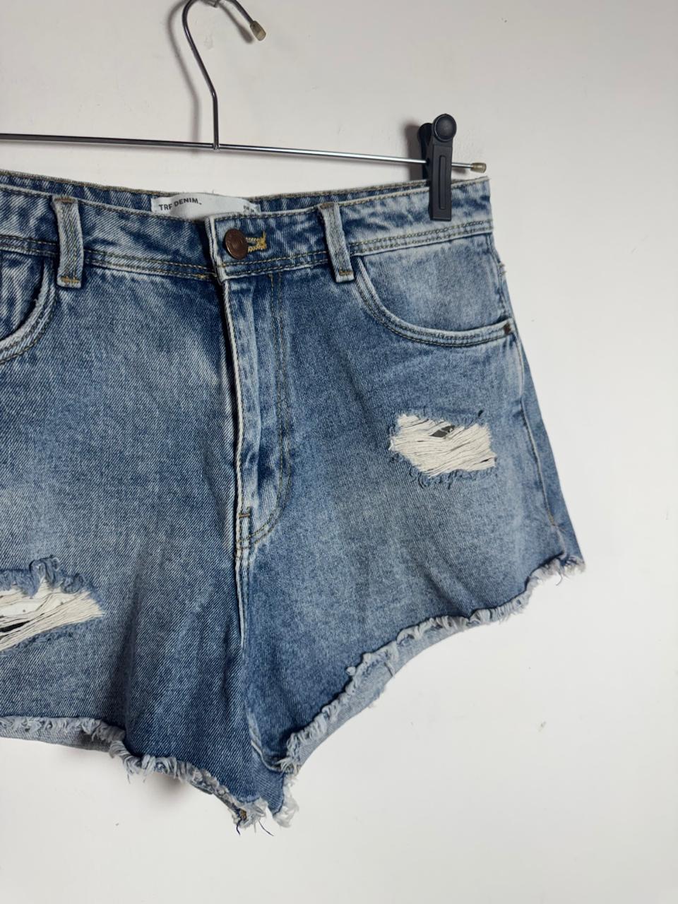 Short Jeans Destroyed – Zara – tam 38 - Imagem 4
