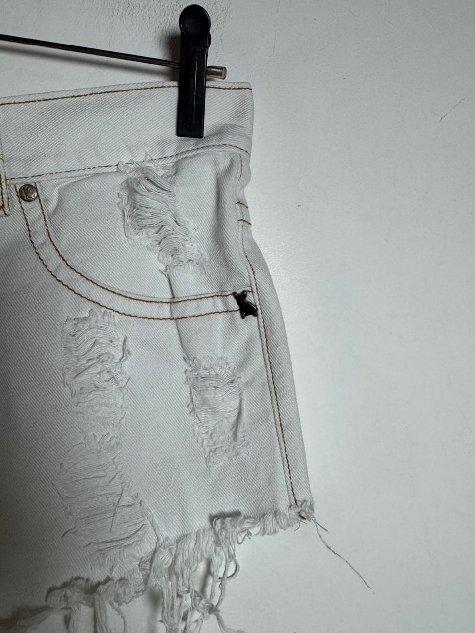 Short Jeans Branco Desfiado – Io – tam 38 - Imagem 6