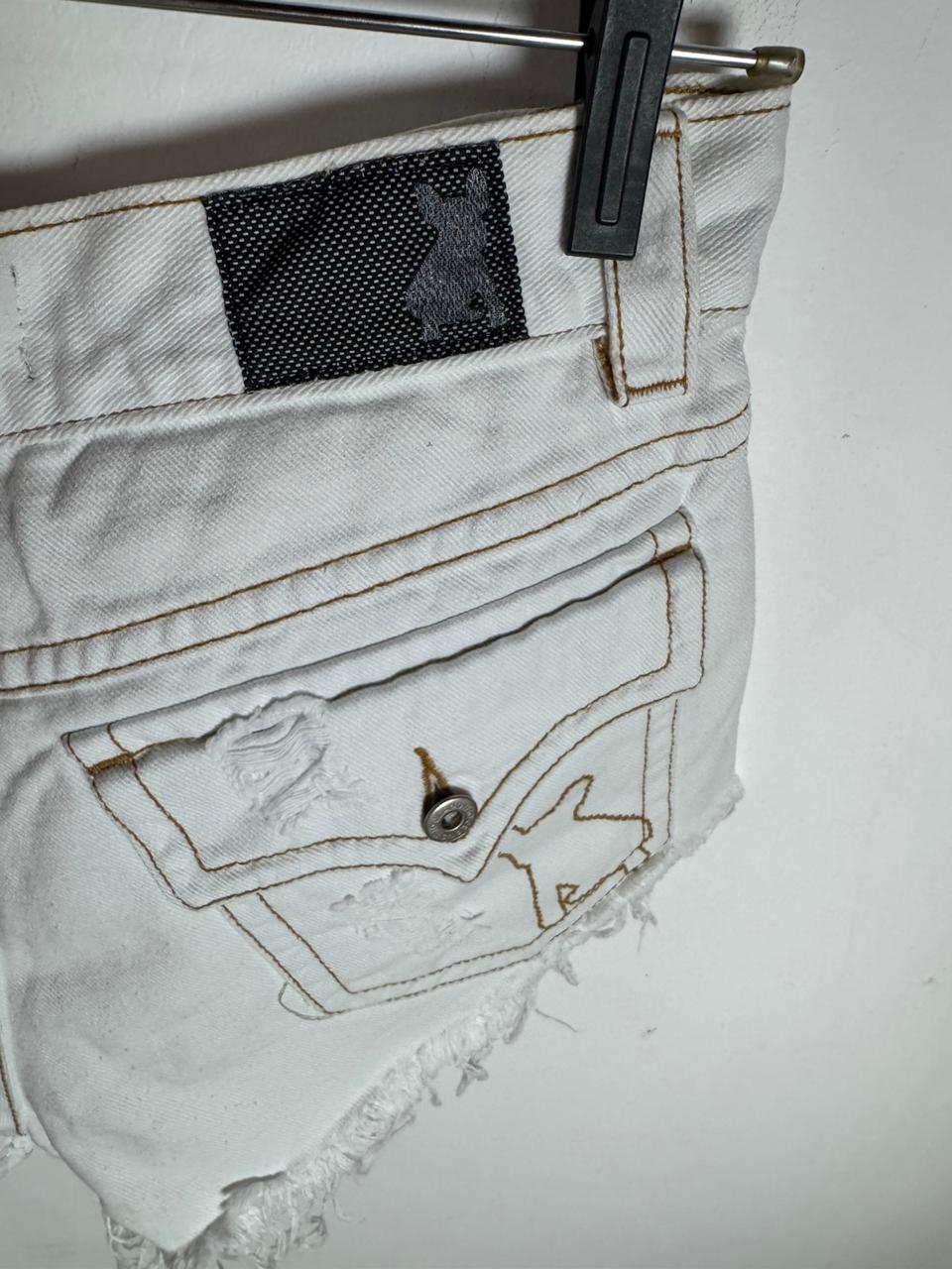 Short Jeans Branco Desfiado – Io – tam 38 - Imagem 5