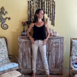 Calça Skinny Bege – Zara – tam 38