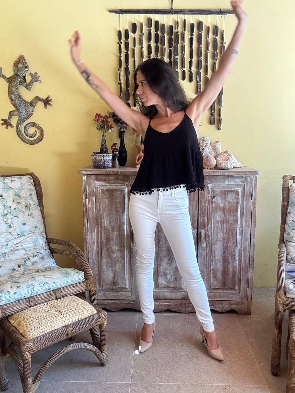 Calça Skinny Branca – Zara – tam 36 - Imagem 4