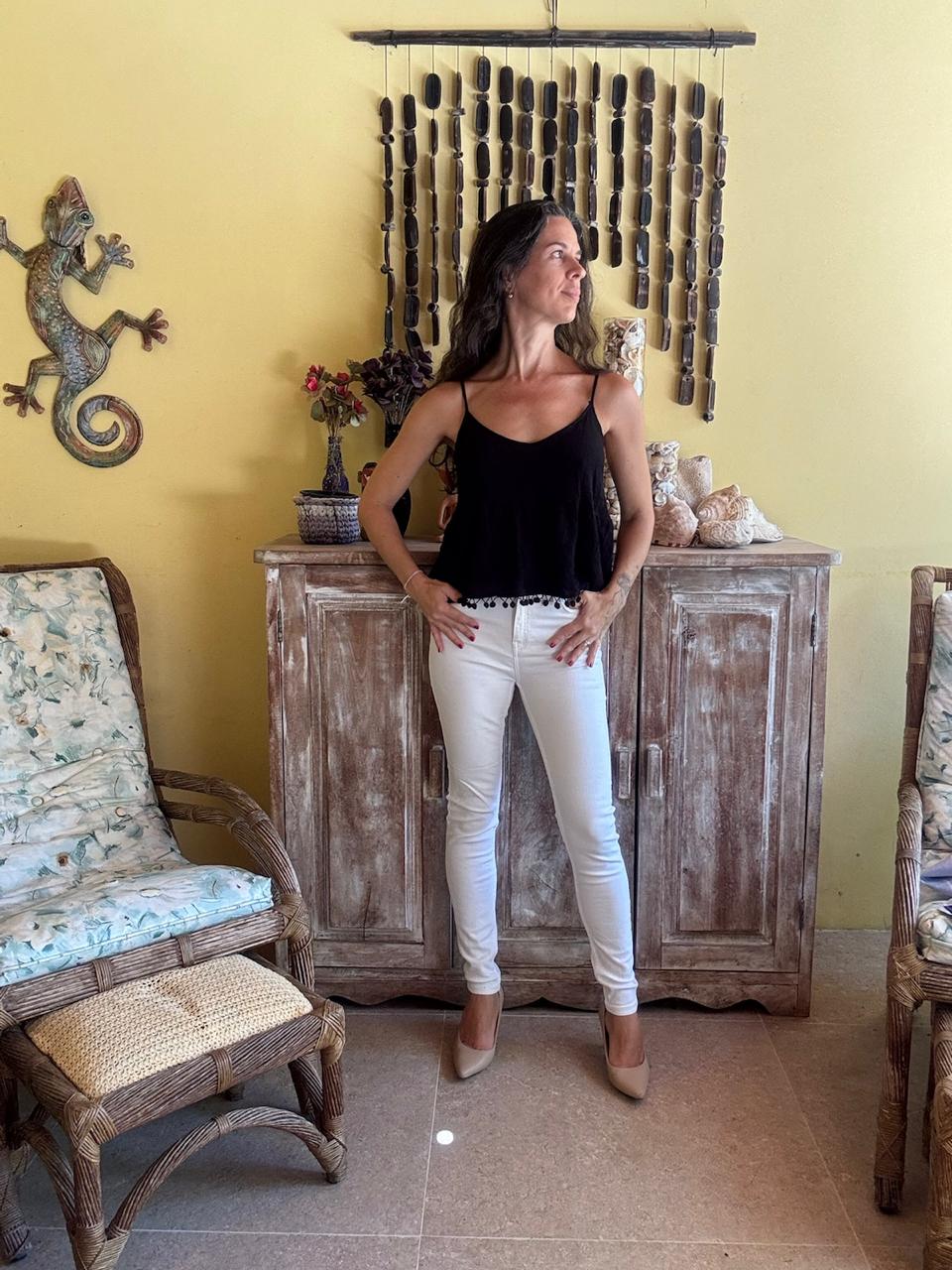 Calça Skinny Branca – Zara – tam 36