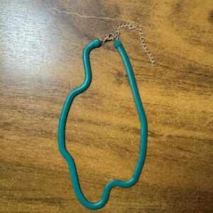 Colar Flexível Verde / Azul-turquesa – tam U