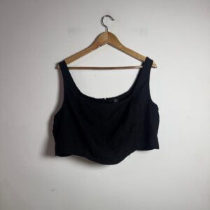 Cropped Texturizado Preto Shein - Tamanho 2XL