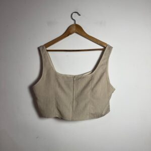 Cropped Nude com Zíper – Shein – tam 3XL