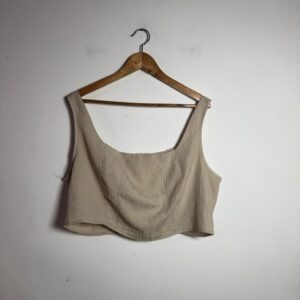 Cropped Nude com Zíper – Shein – tam 3XL