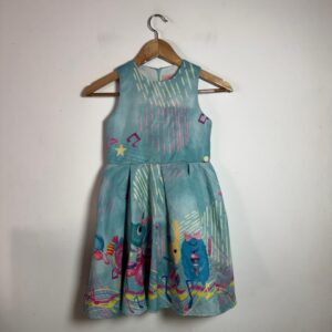 Vestido Estampado Colorido com Monstros Musicais – Malaga – tam 8