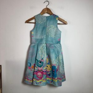 Vestido Estampado Colorido com Monstros Musicais – Malaga – tam 8