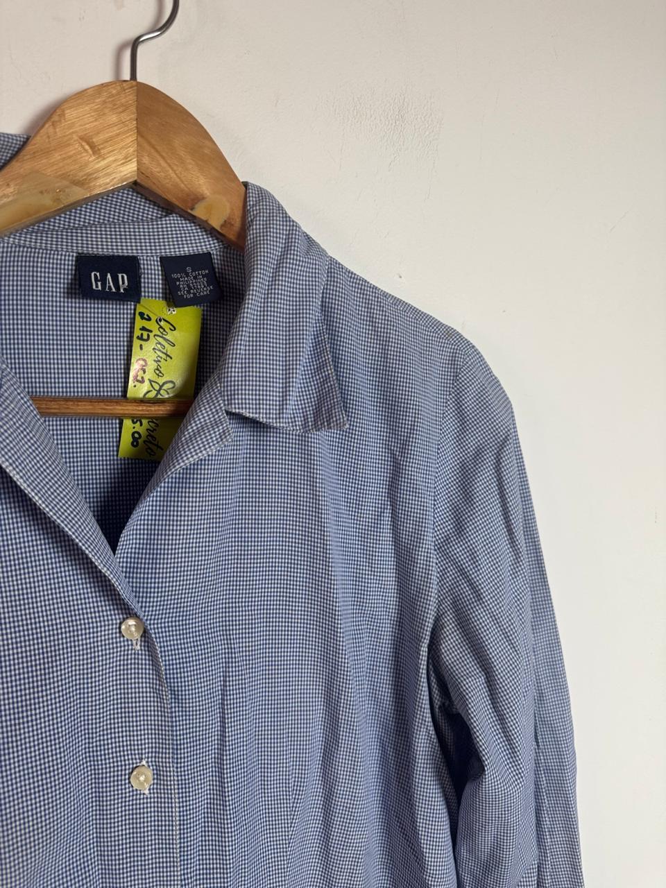Camisa social Azul e Branco Quadriculada – GAP – tam P - Imagem 3