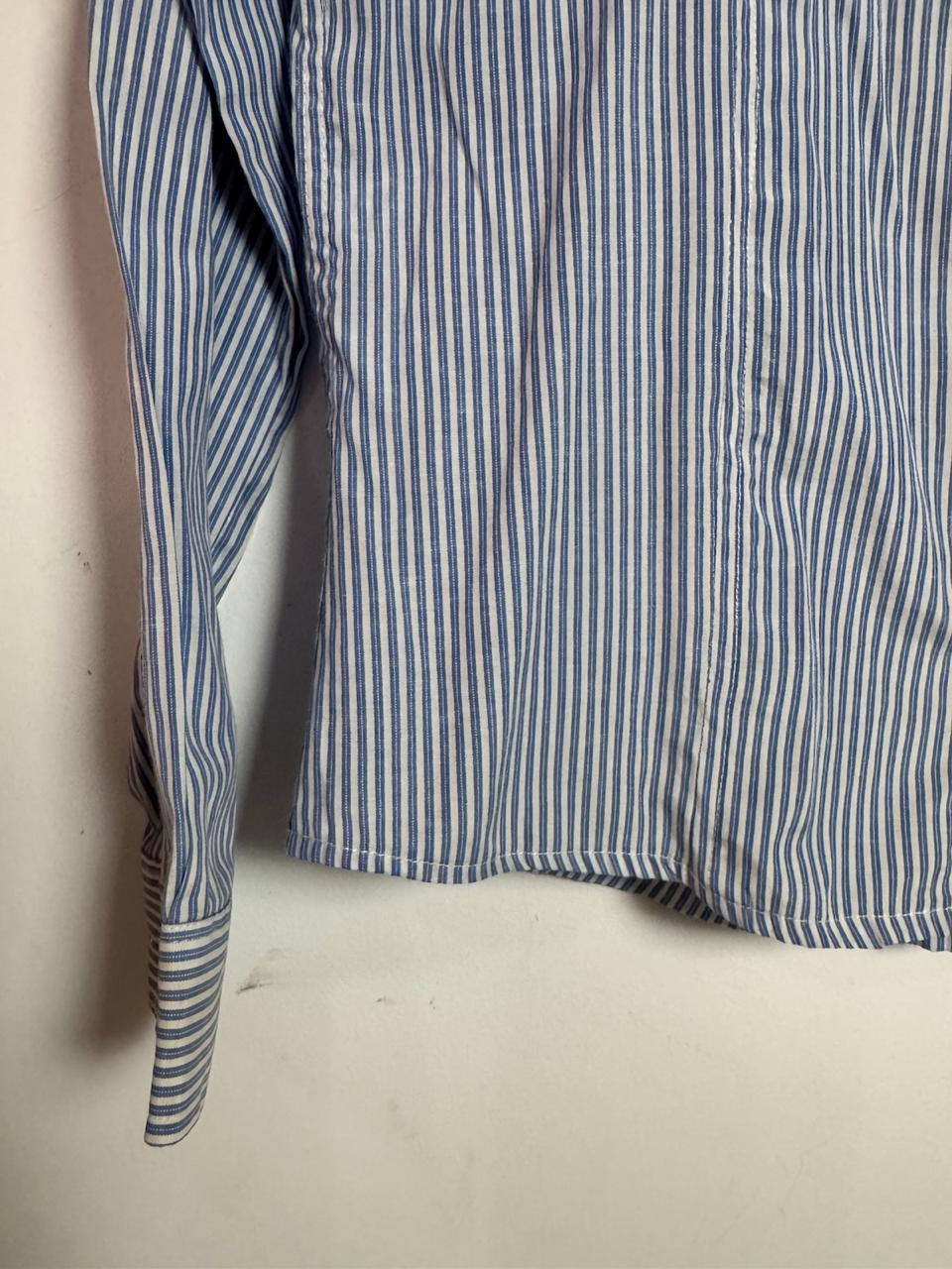Camisa azul e branco listrada – George – tam 42 - Imagem 4