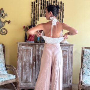 Top Cropped Halter Off-white – tam G